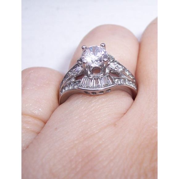 STAINLESS STEEL Cubic Zirconia Ring - Picture 6 of 14
